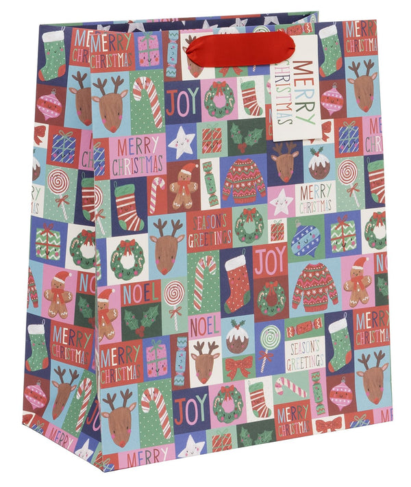 Christmas Puzzle Large Gift Bag