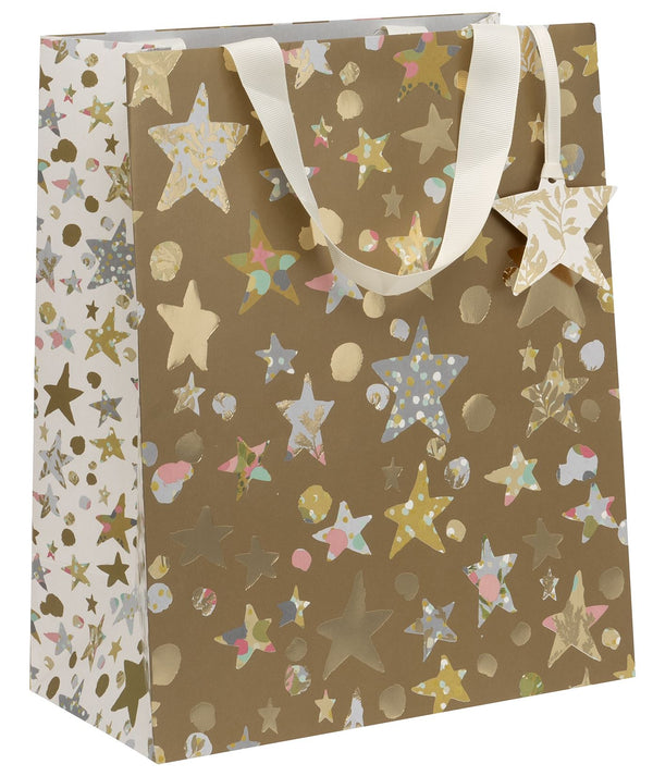 Golden Stars Large Gift Bag