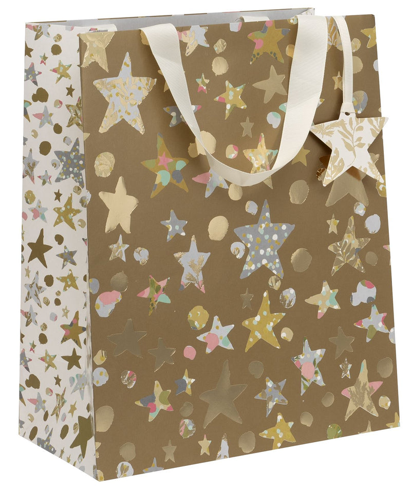 Golden Stars Large Gift Bag