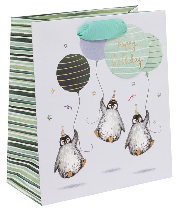 Birthday Penguins Medium Gift Bag
