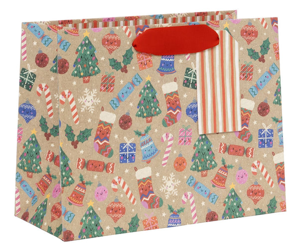 Kraft Whimsical Medium Gift Bag