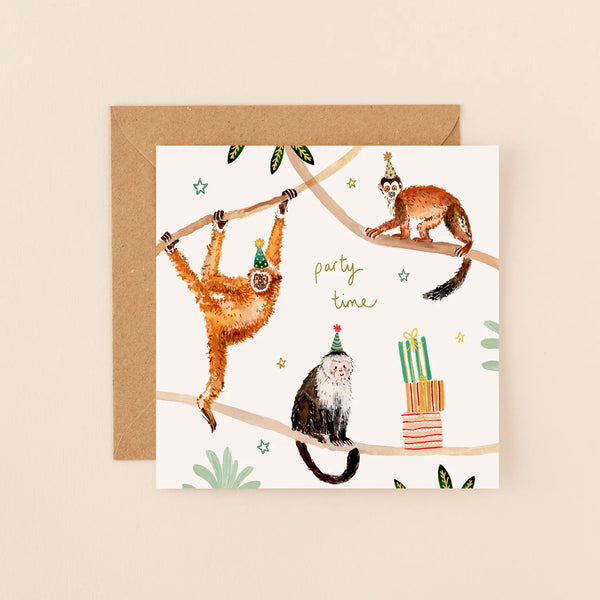 Party Time Monkeys Card