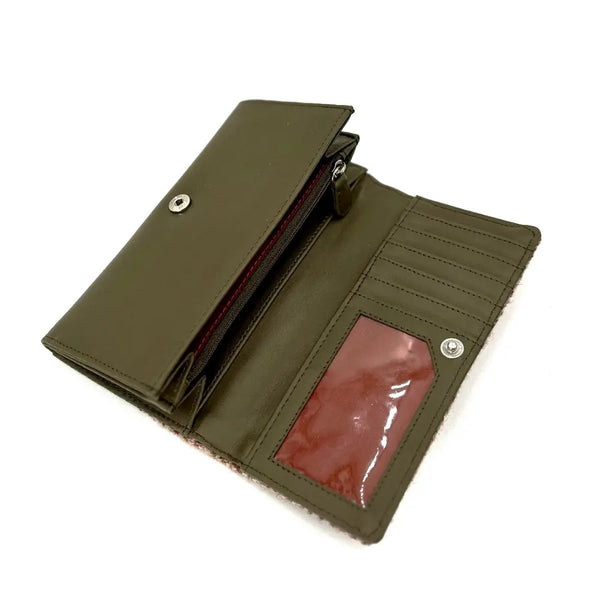 Harris Tweed Ladies Envelope Purse - Maple