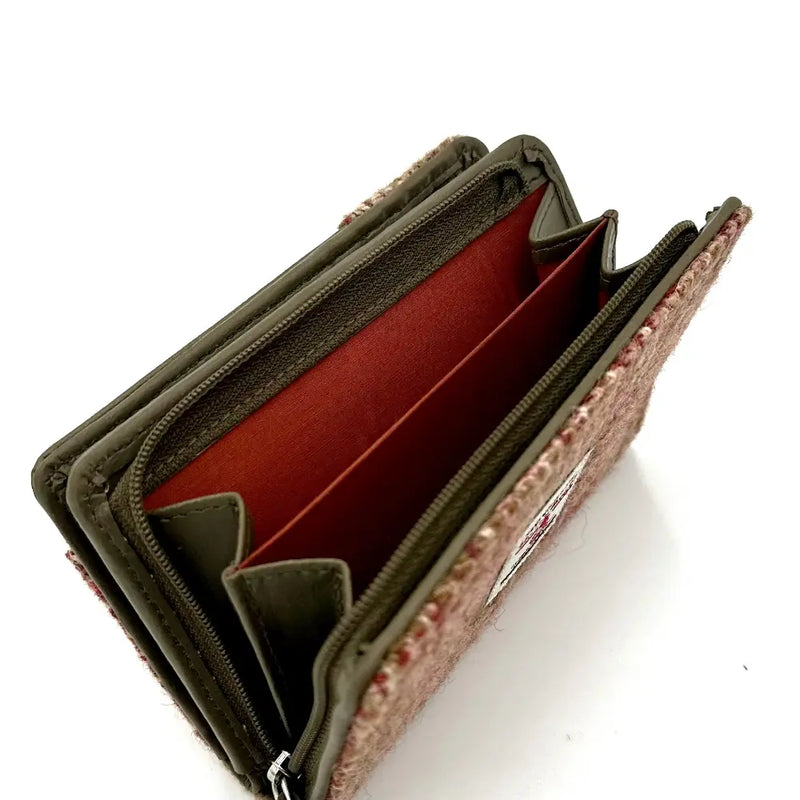 Harris Tweed Zip Purse - Maple