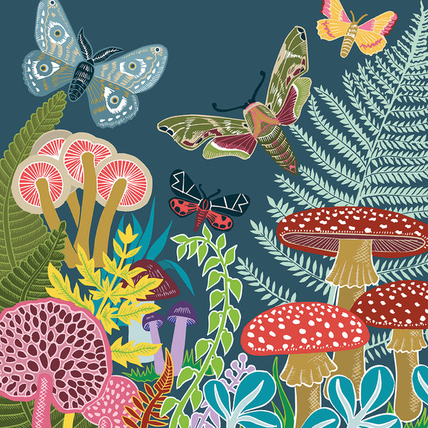Mushrooms & Moths Card