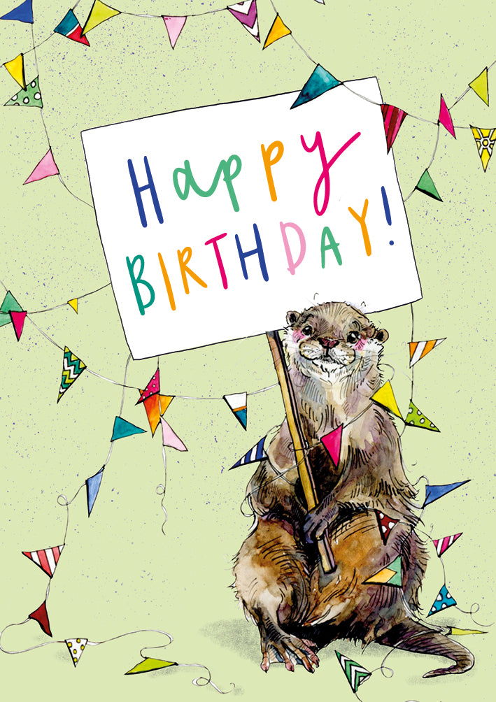 Happy Birthday Otter Card