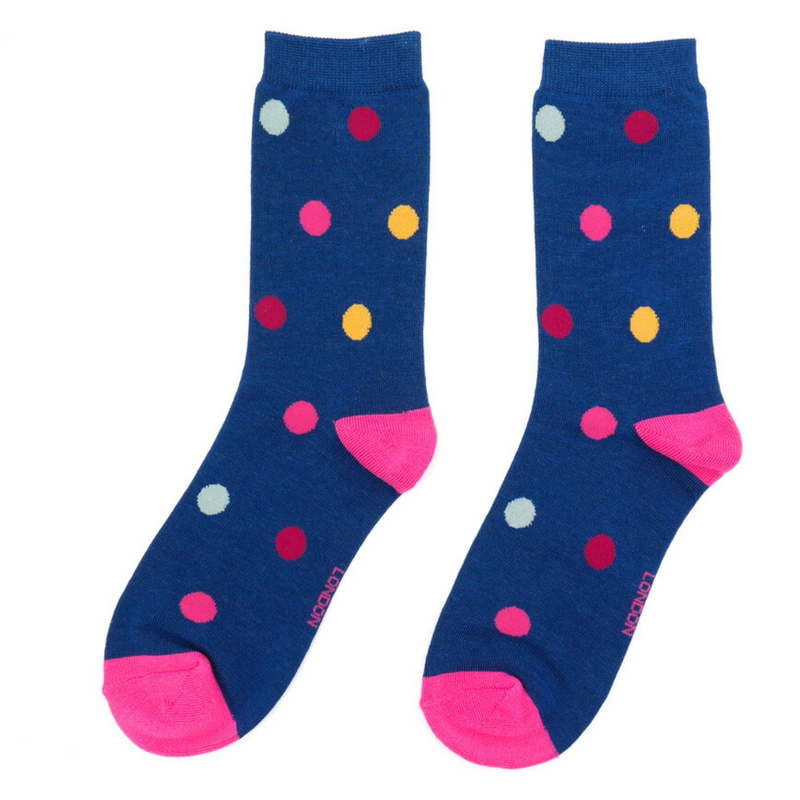 Spots Socks - Navy