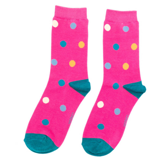 Spots Socks - Hot Pink