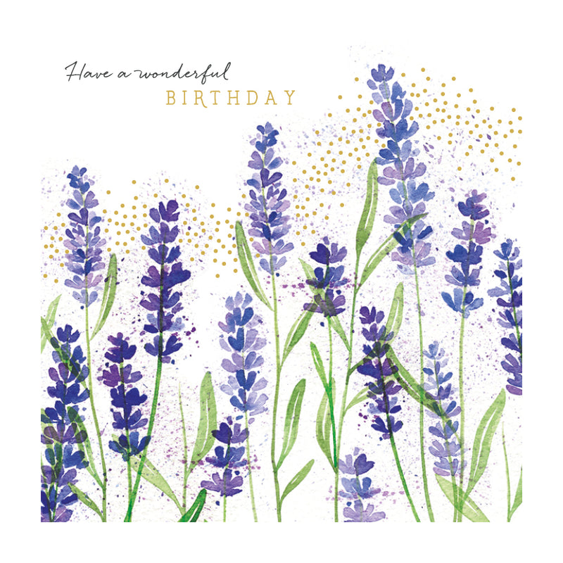 Watercolour Lavender Card