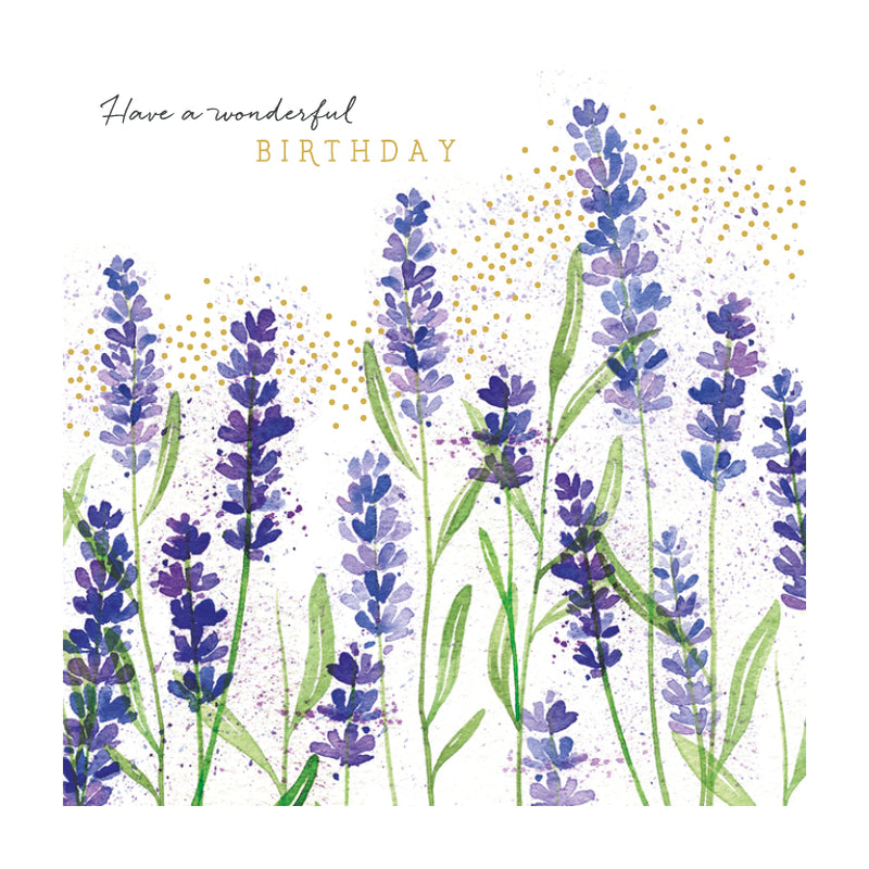 Watercolour Lavender Card