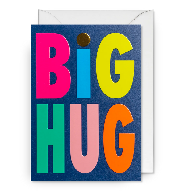 Big Hug Bold Colourful  Card