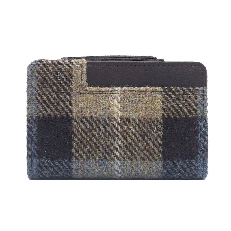 Harris Tweed Zip Purse- Blue & Brown Check