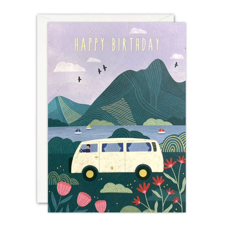 Campervan Birthday Sunbeams Card