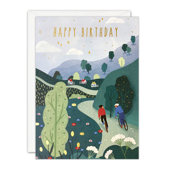 Cycling Birthday Sunbeams Card