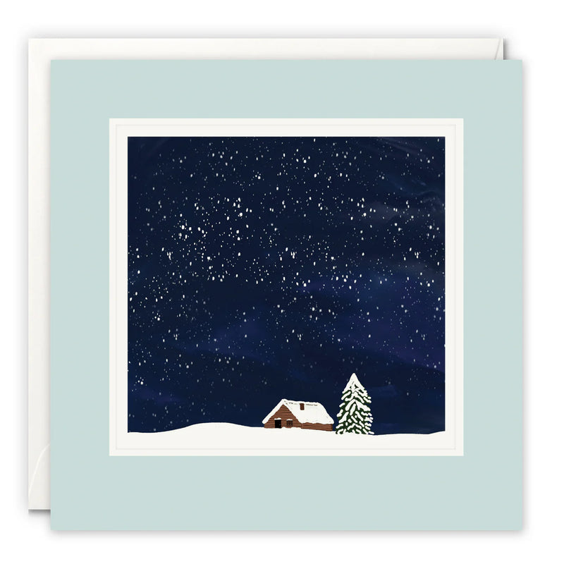 Snowy Winter Cabin Card