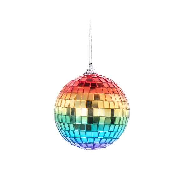 Rainbow Mirror Ball Bauble - Large