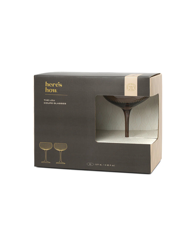 The Lou Coupe Glass - Set Of 2 Smoke