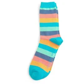 Rainbow Stripe Socks - Turquoise