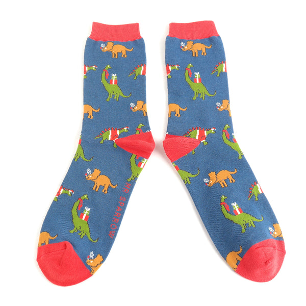 Jolly Jurassic Socks - Navy