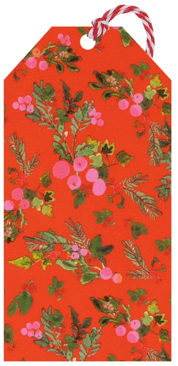 Red Berries Gift Tags - Pack Of 6