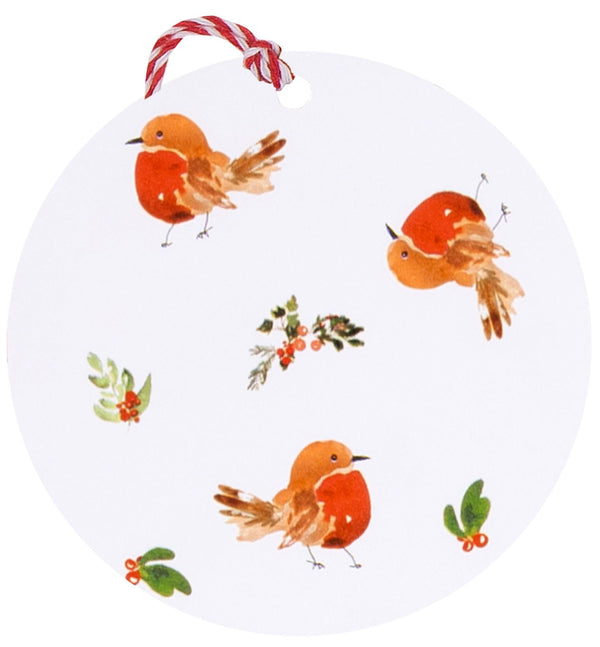 Robins Gift Tags - Pack Of 6