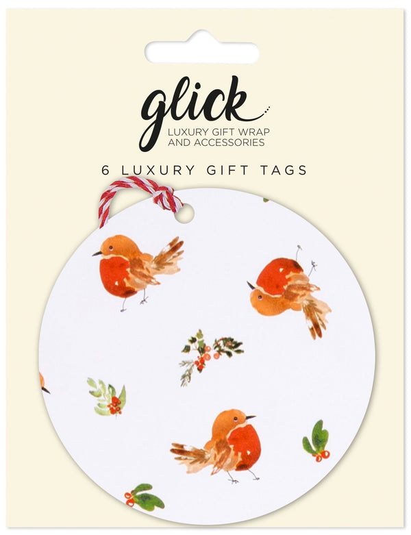 Robins Gift Tags - Pack Of 6