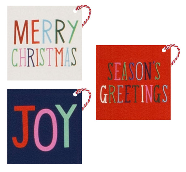 Christmas Greeting Gift Tags - Pack Of 6