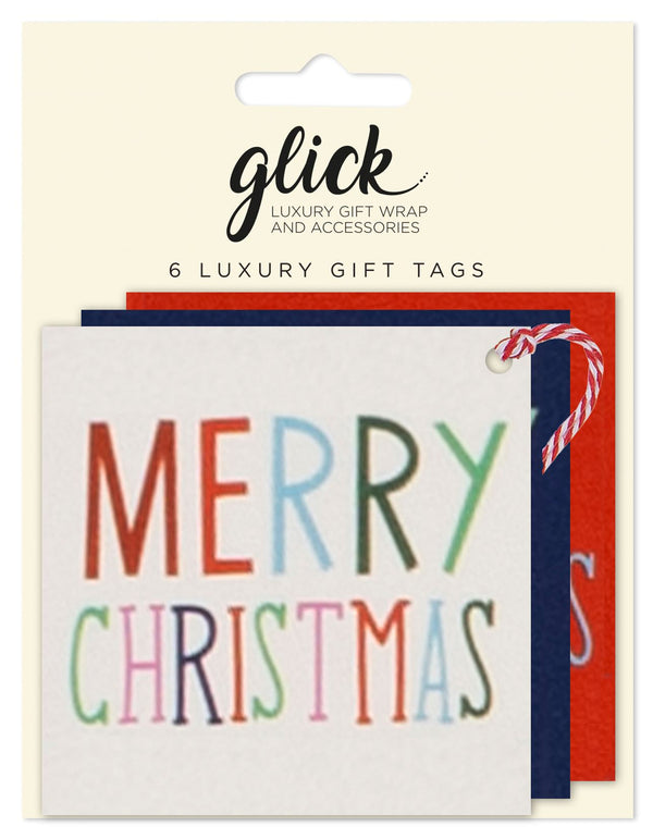 Christmas Greeting Gift Tags - Pack Of 6