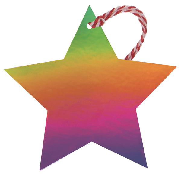 Rainbow Star Gift Tags - Pack Of 6