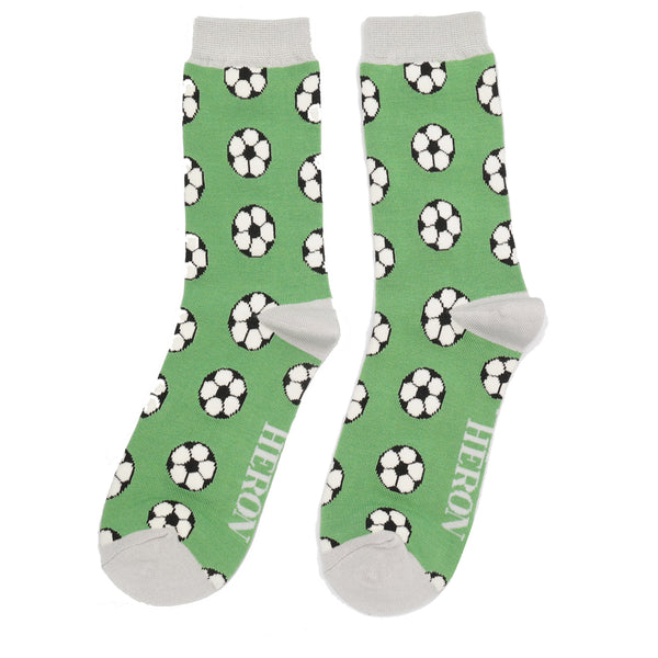 Mr Heron Footballs Socks -Mint
