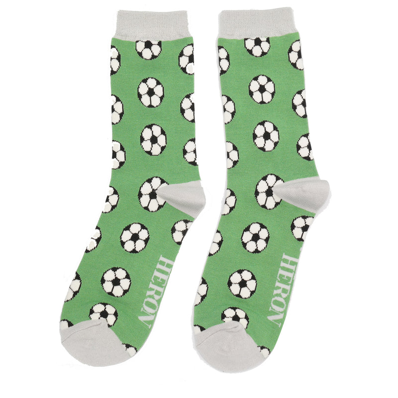 Footballs Men's Socks -Mint