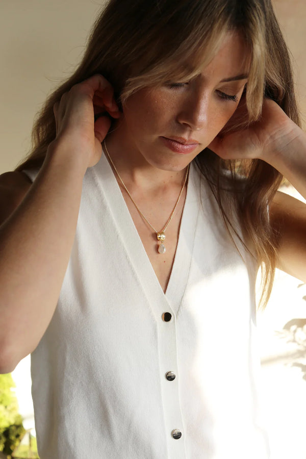 Freshwater Pearl Necklace - Gold