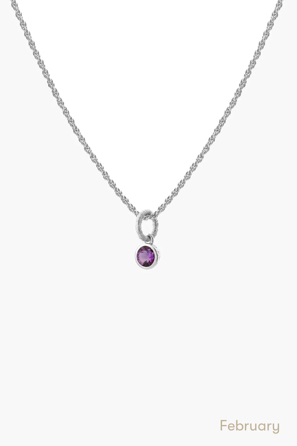 Amethyst Necklace - Silver