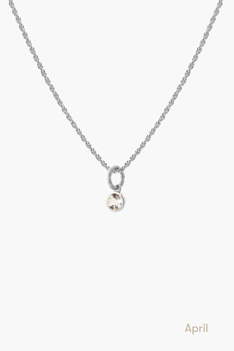 White Topaz Necklace - Silver