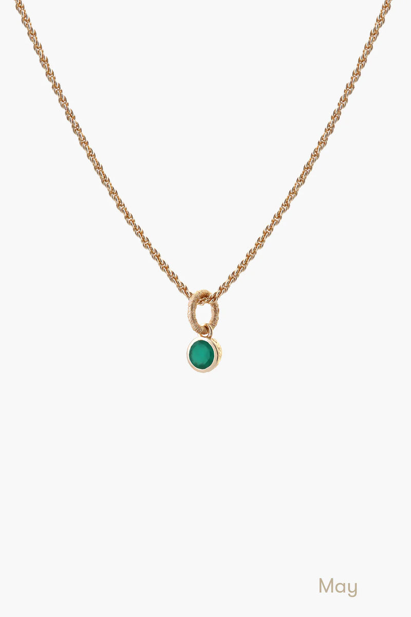 Green Onyx Necklace - Gold