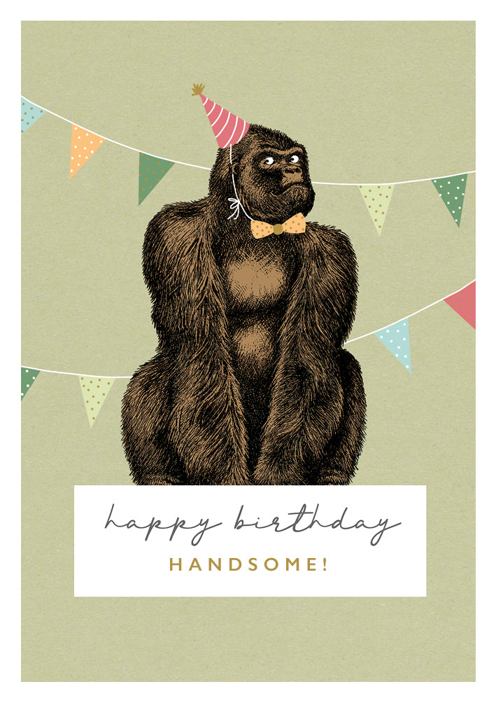 Handsome Gorilla Birthday Card