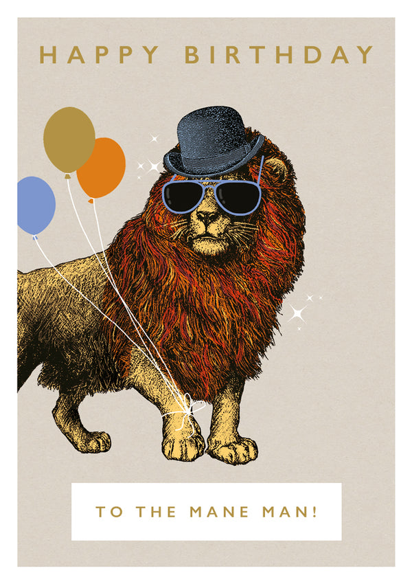 Mane Man Lion Birthday Card