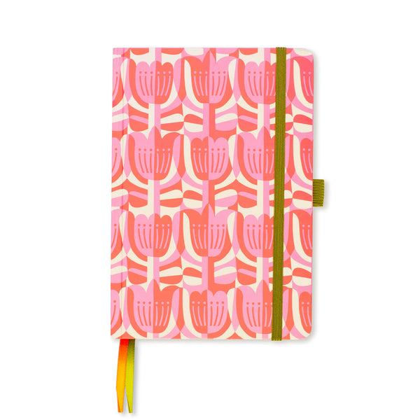 A5 Tulips Geo Hardback Notebook