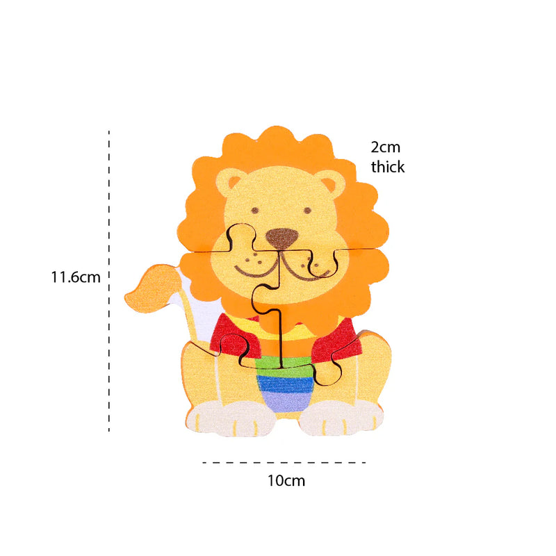 Lion Wooden Mini Puzzle