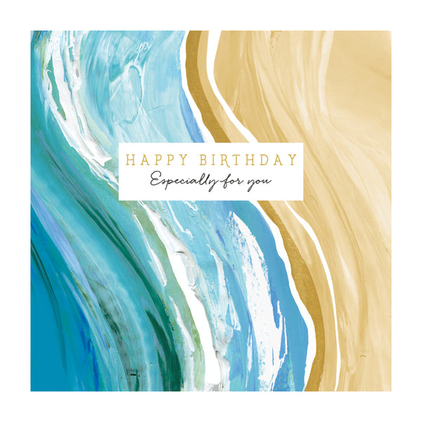 Abstract Coast Birthday Card