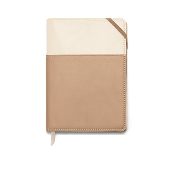 Ivory & Oat Milk Vegan Leather Pocket Journal