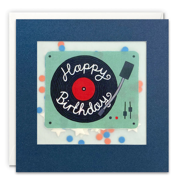 Record Player Birthday Card