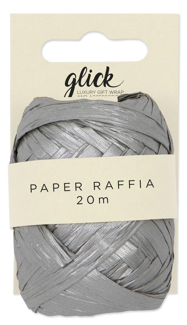 Metallic Silver Paper Raffia