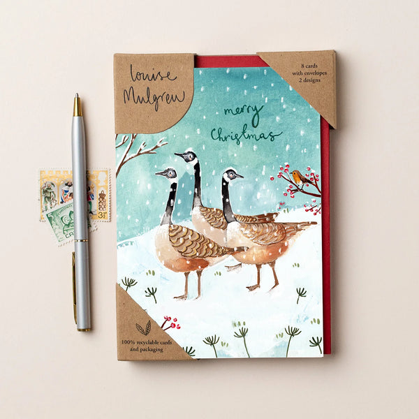 Geese & Forest Animals Christmas Card Pack Of 8