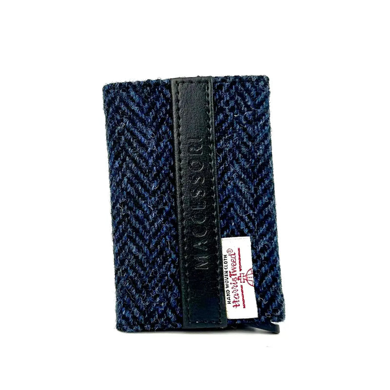 Harris Tweed Pop Up Card Holder - Blue