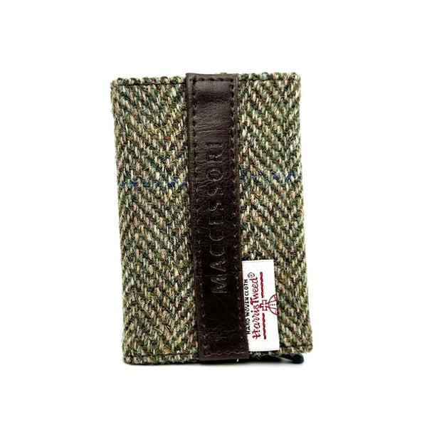 Harris Tweed Pop Up Card Holder - Country Green