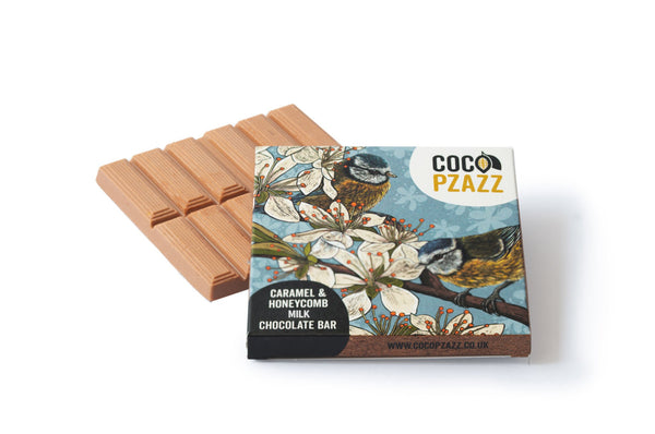 Fox & Boo’s Caramel & Honeycomb Milk Chocolate Bar,  80g