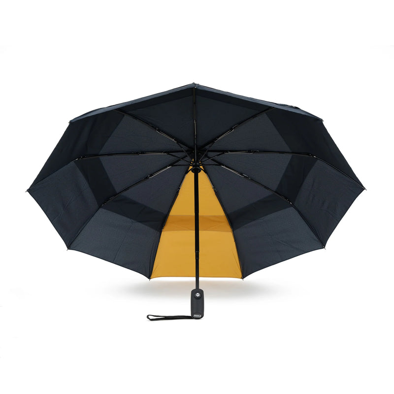 Waterloo Sustainable Nylon Umbrella - Midnight / Corn