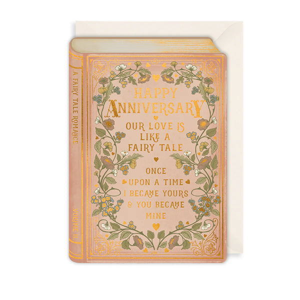 Happy Anniversary Fairytale Book Card