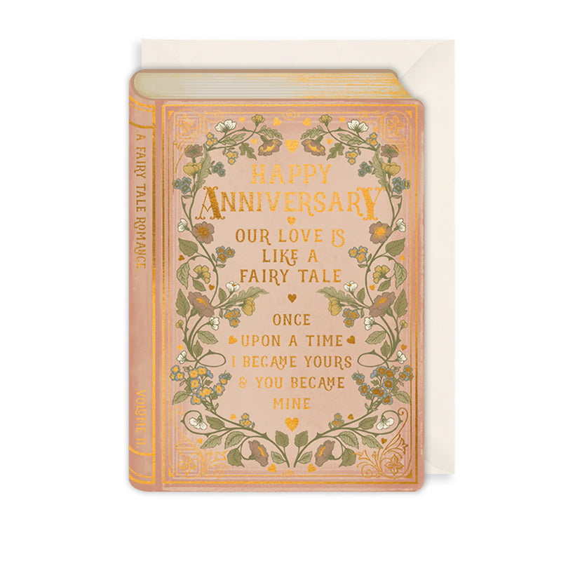 Happy Anniversary Fairytale Book Card